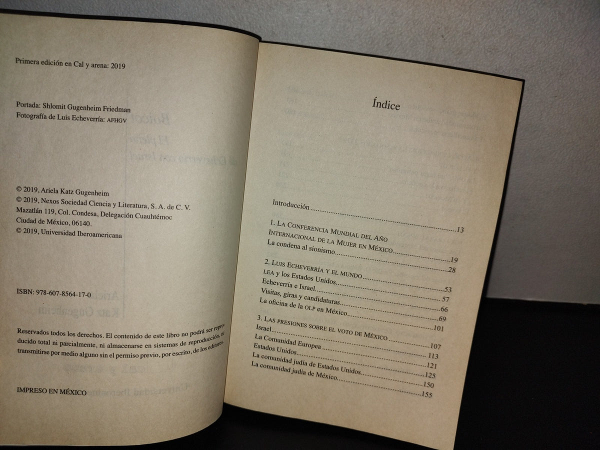 143- Boicot. El Pleito De Echeverría Con Israel - Ariela Katz Gugenheim - Cal Y Arena. 1A. Ed. 2019