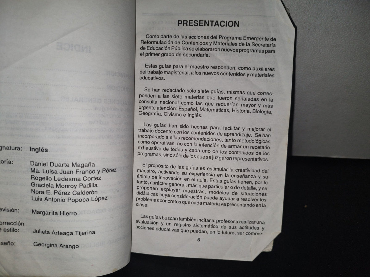 98- Guía Para El Maestro. Inglés Primer Grado - Sep 1992