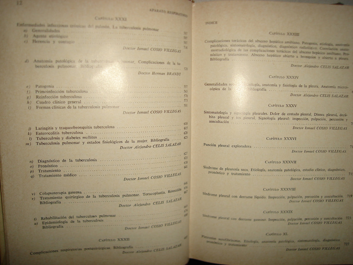161- Aparato Respiratorio. Patología Clínica Y Terapéutica - Ismael Cosío Villegas - Librería De Medicina, 1978