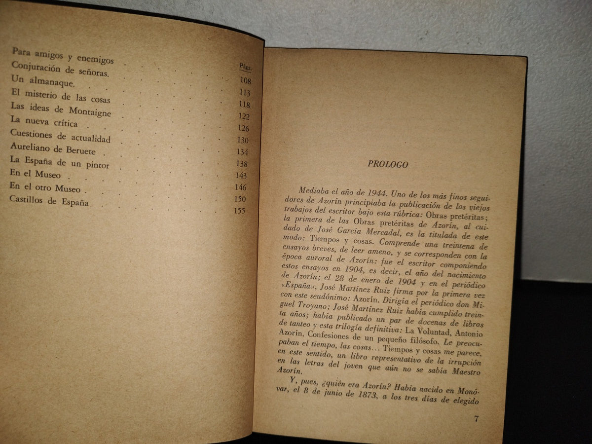 158- Biblioteca Básica Salvat. Tiemos Y Cosas - Azorin