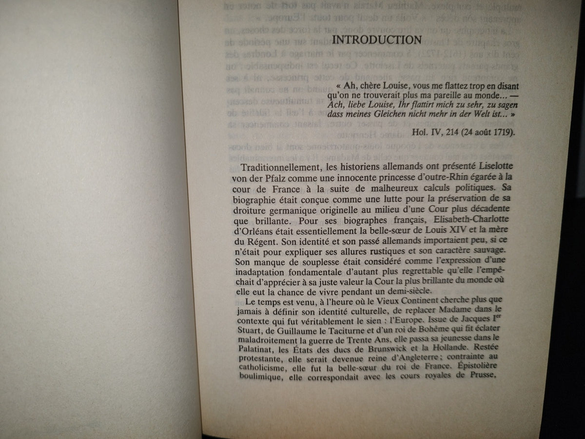 198- Madame Palatine, Princesse Européenne - Dirk Van De Cruysse. Librairie Arthème Fayard, 1988