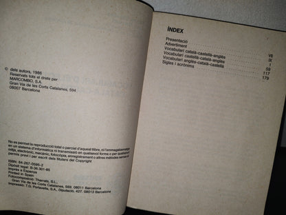 212- Vocabulari D'Electrònica. Català-Castellà-Anglès - Ferran Espuñes, Lluís Marquet - 1986