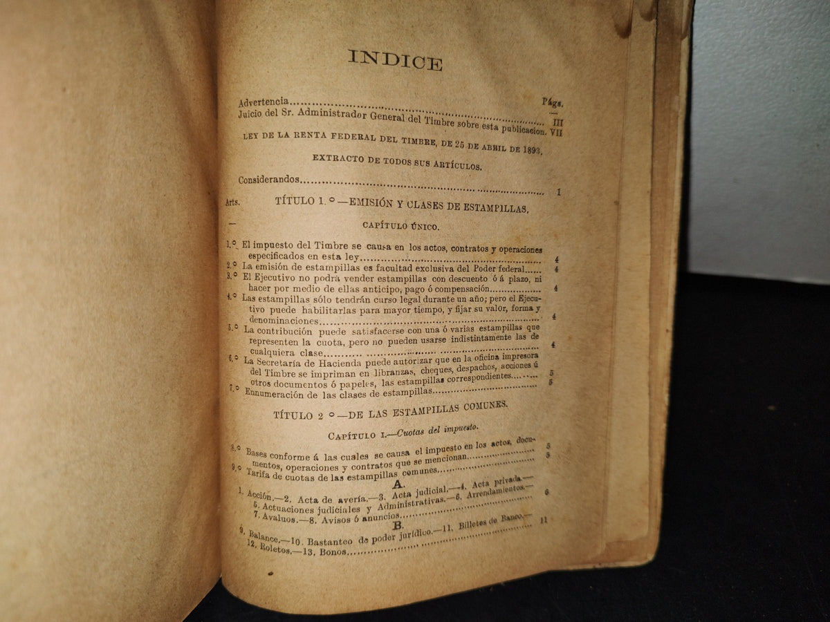 179- Código De La Renta Del Timbre - Juan De La Torre - México 1894