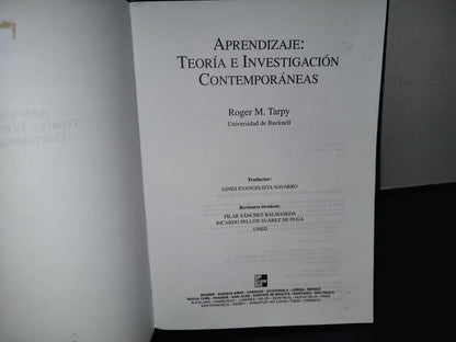 215- Aprendizaje: Teoría E Investigación Contemporáneas - Roger M. Tarpy