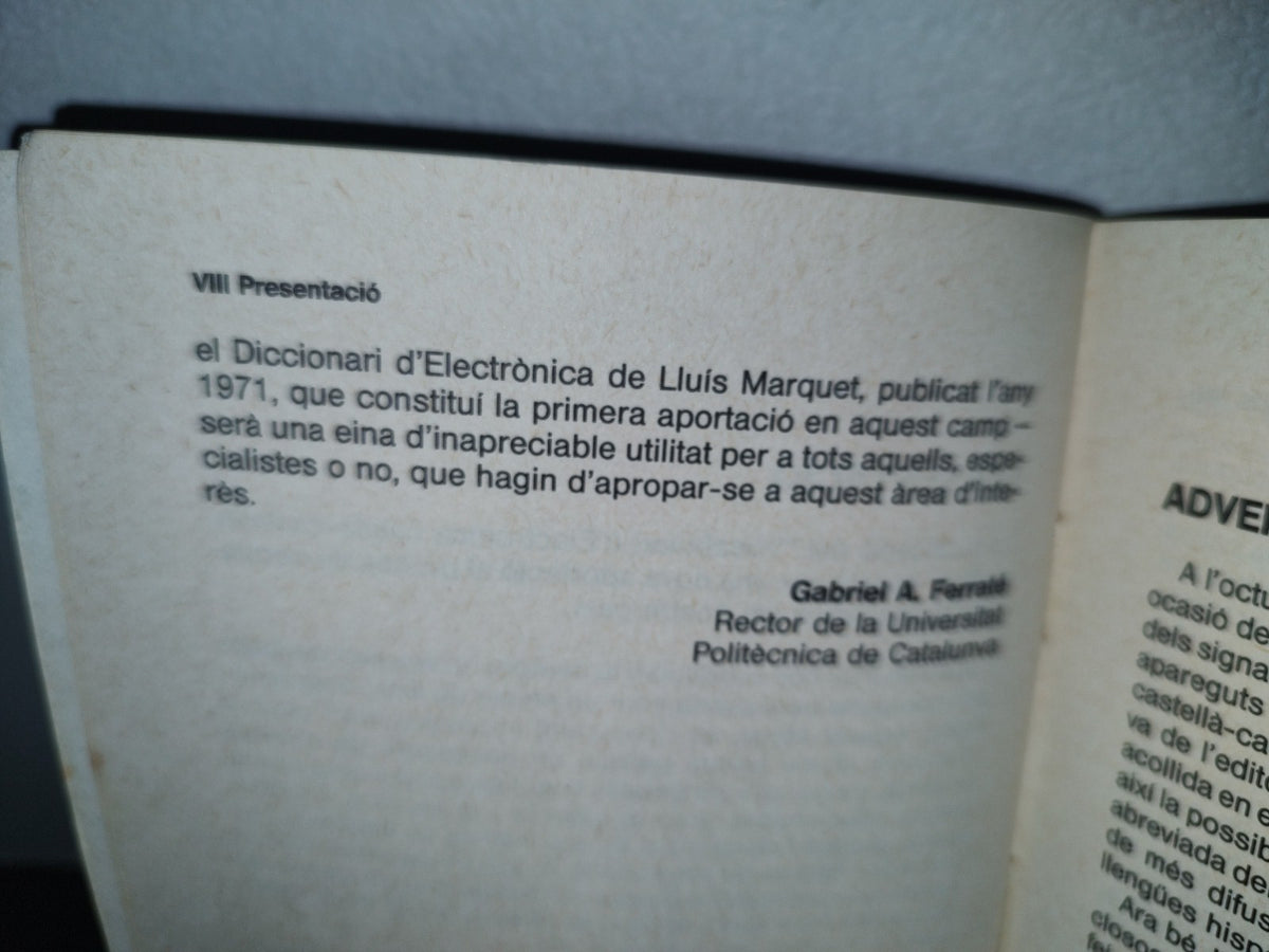 212- Vocabulari D'Electrònica. Català-Castellà-Anglès - Ferran Espuñes, Lluís Marquet - 1986