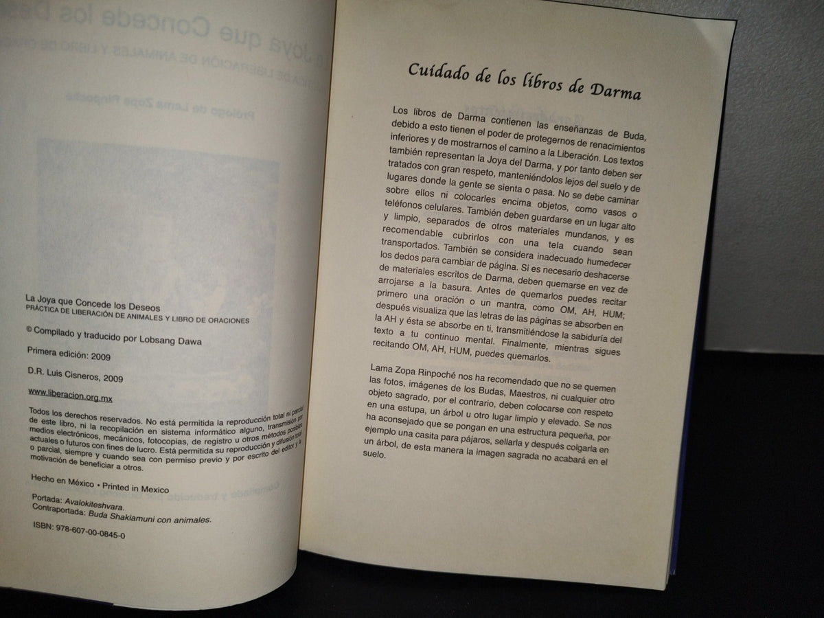 145- La Joya Que Concede Los Deseos. Práctica De Liberación De Animales Y Libro De Oraciones