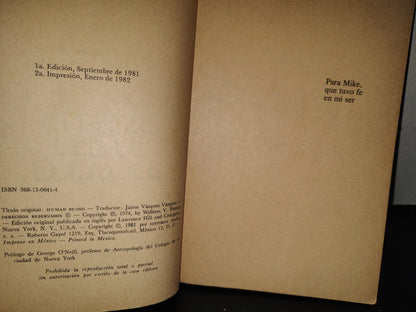 92- El Arte De Ser Humano. Cómo Lograr Relaciones Positivas En Lugar De Pugnas Por El Predominio - William V. Pietsch - Editorial DIANA, 1982