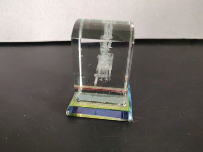 A3- Cubo Egipcio De Cristal Con Grabado Láser. Temática Cultura Egipcia