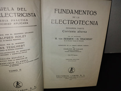 50- Fundamentos De La Electrotecnia. Segunda Parte. Corriente Alterna. H. Von Beeren - 1961