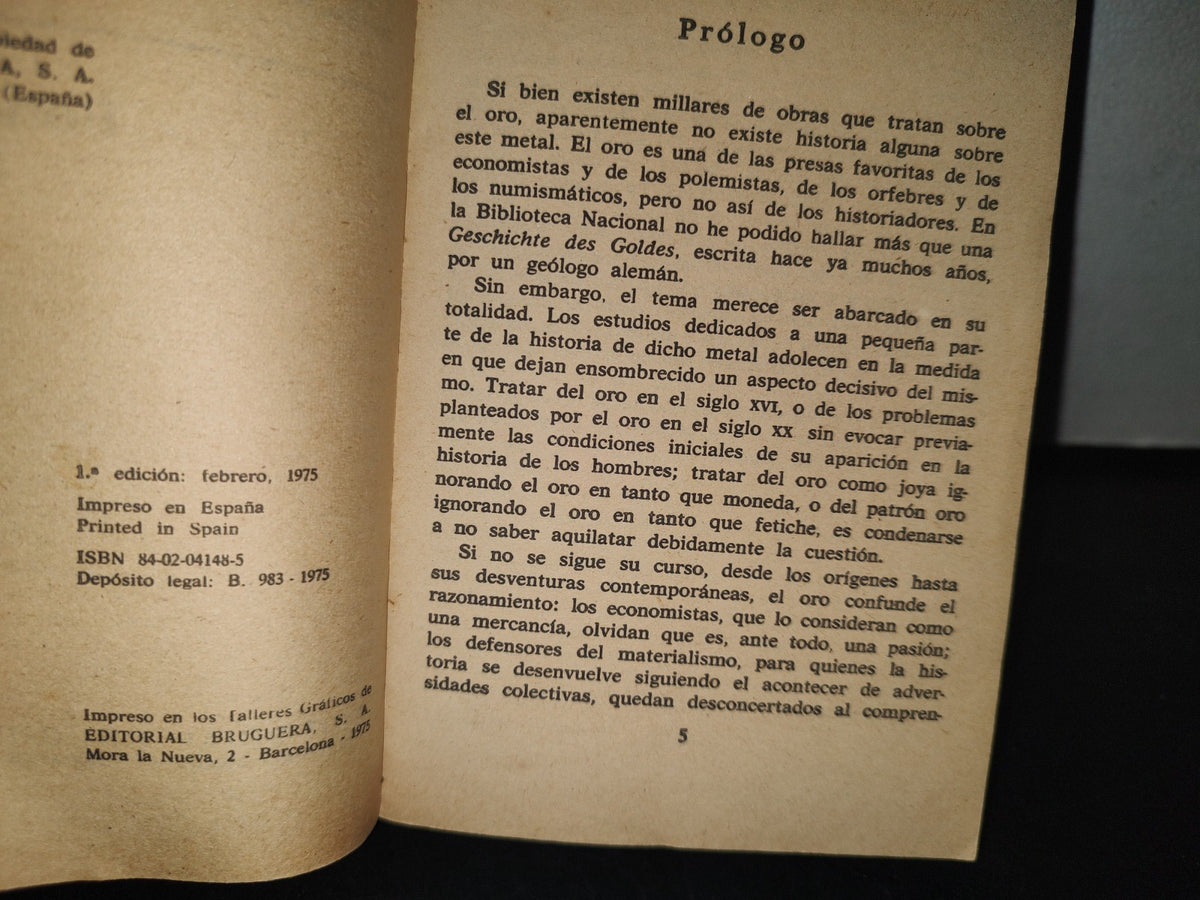 212- Historia Del Oro - René Sédillot - Primera Edición 1975