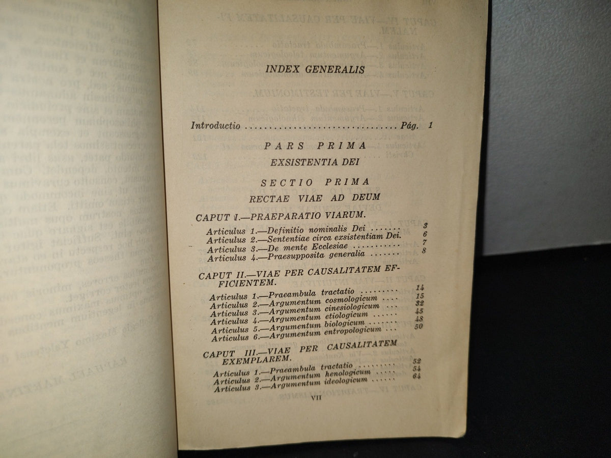 4- Theologia Naturalis. Pars Vi - Raphaele Martínez Del Campo - 1943
