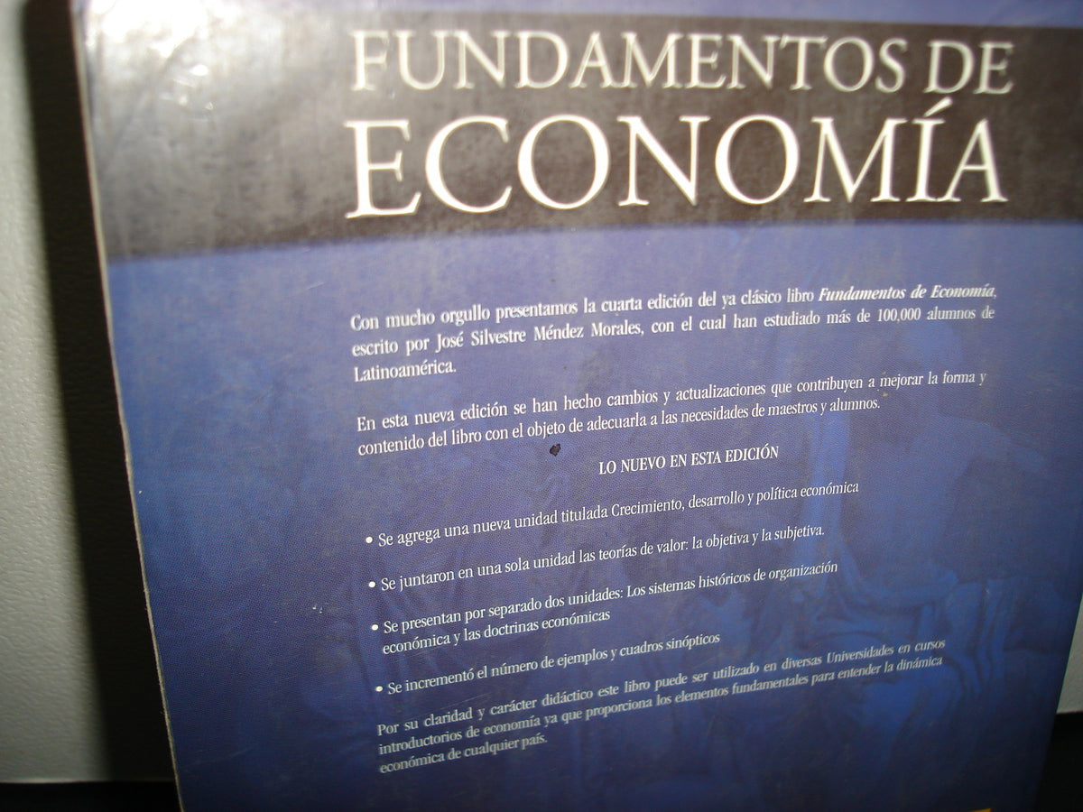 1- Fundamentos De Economía - J. Silvestre Méndez. McGraw-Hill
