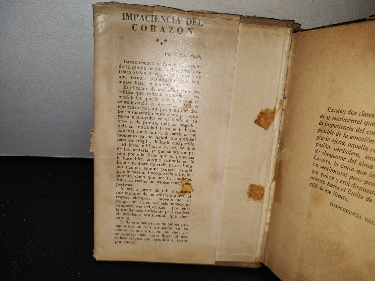58- Impaciencia Del Corazón - Stefan Zweig - 1961