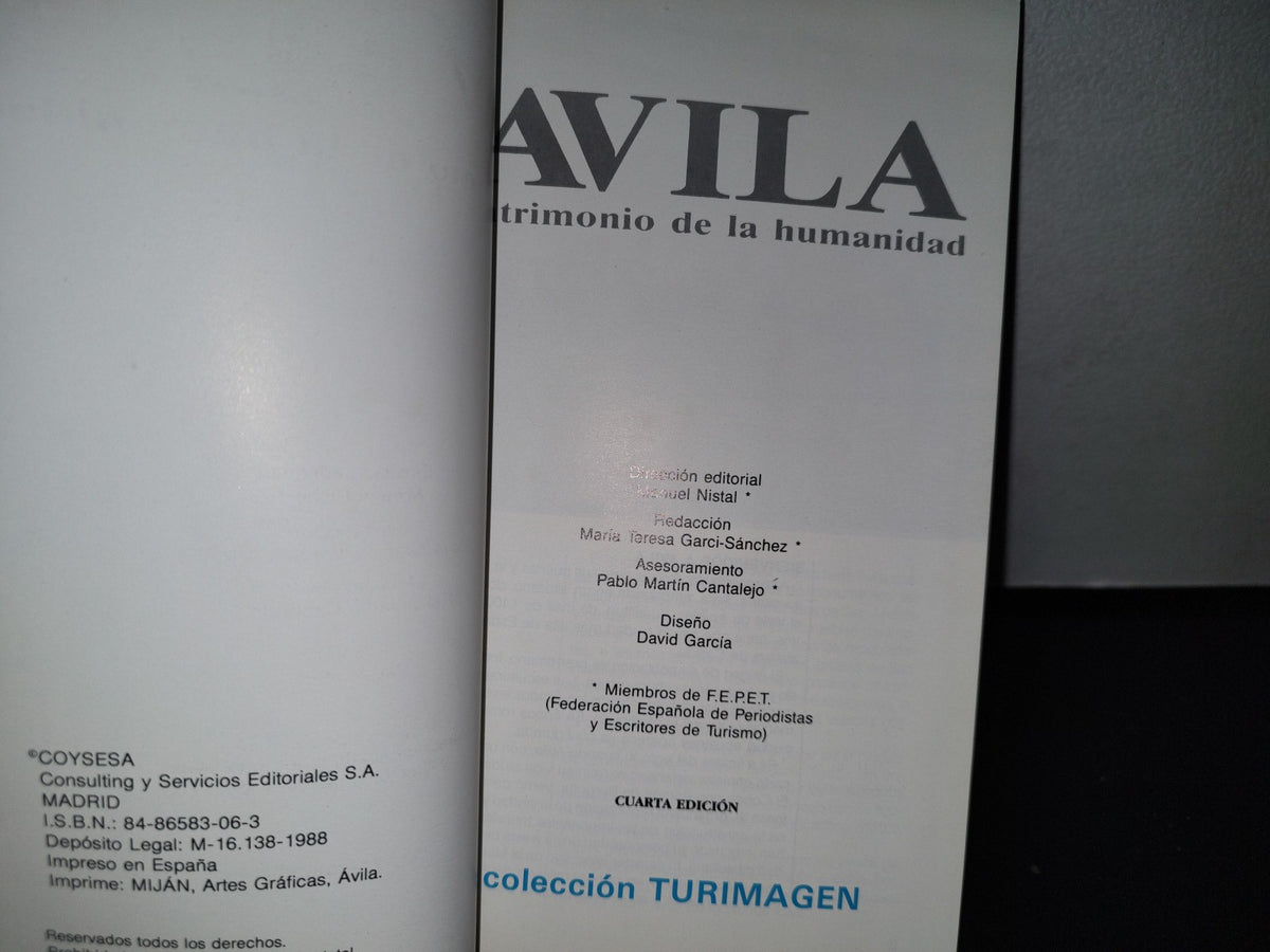 54- Ávila. Patrimonio De La Humanidad. Colección Turimagen - 1988
