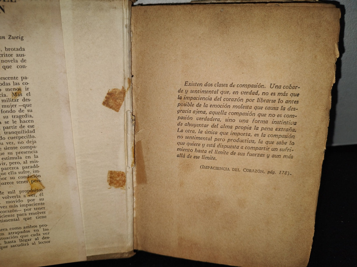 58- Impaciencia Del Corazón - Stefan Zweig - 1961