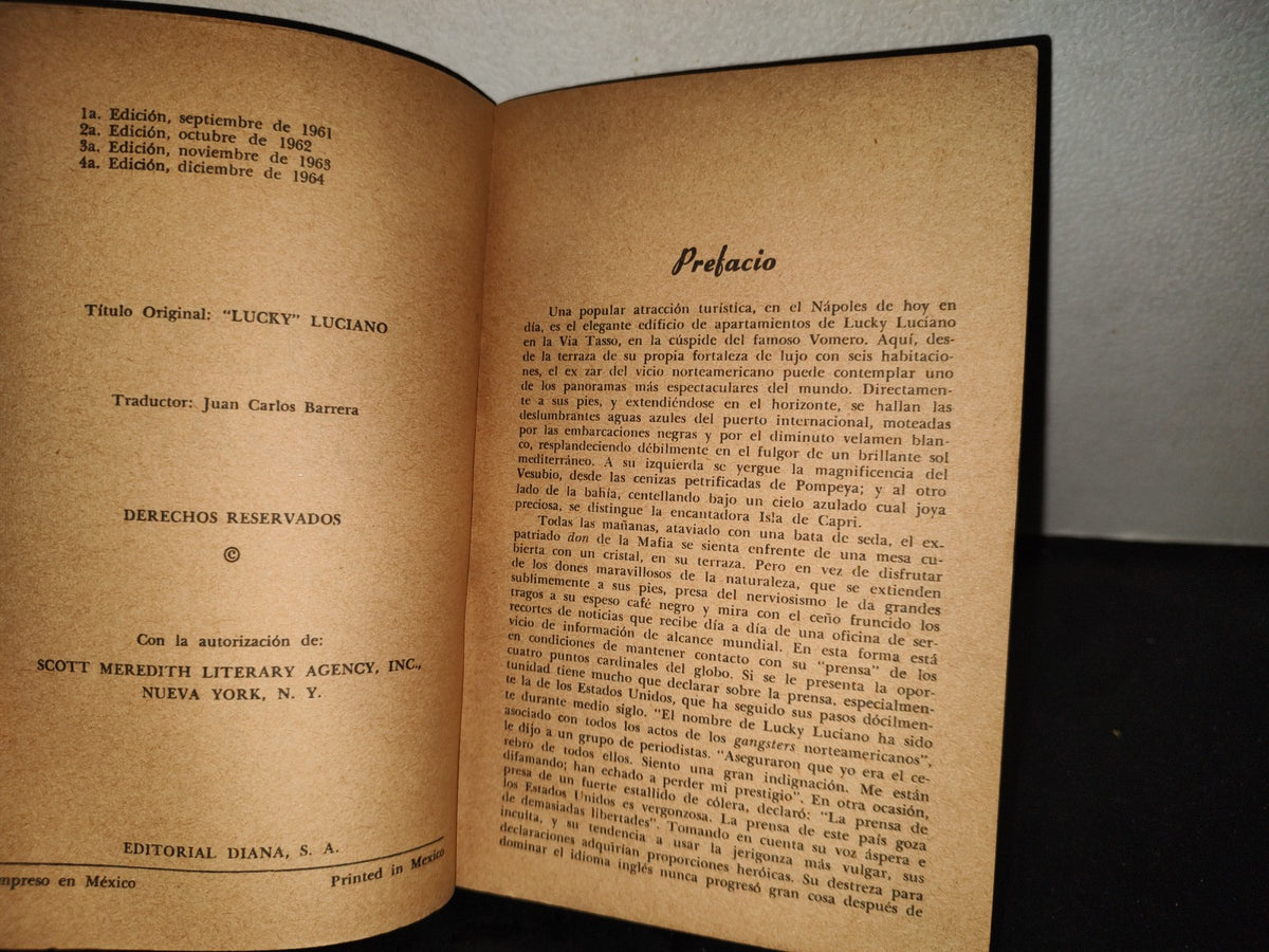 200- ”Lucky” Luciano - Ovid Demaris - Editorial Diana 1964