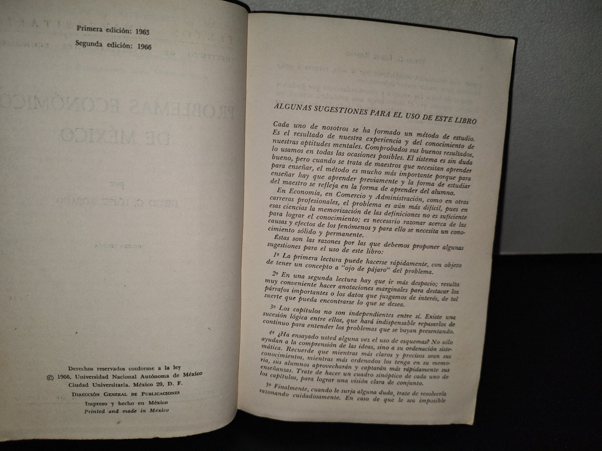 139- Problemas Económicos De México - Diego G. López Rosado. Universidad Nacional Autónoma De México, 1966