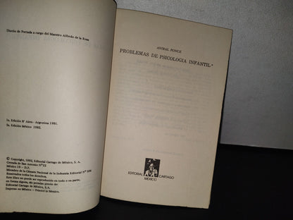 84- Problemas De Psicología Infantil - Anibal Ponce - 1982