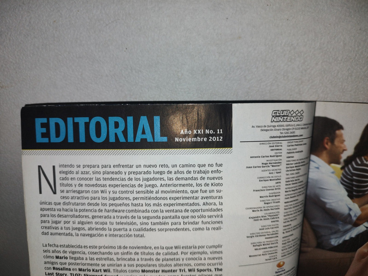128- Revista Club Nintendo. Wii U: La Siguiente Manera En La Que Jugarás. No. 11, Noviembre 2012