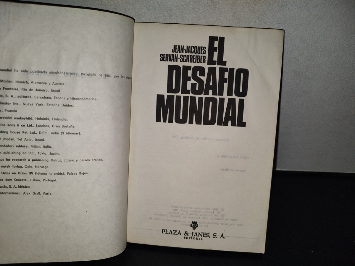99- El Desafío Mundial - Jean-Jaques, Servan-Schreiber - Plaza & Janés