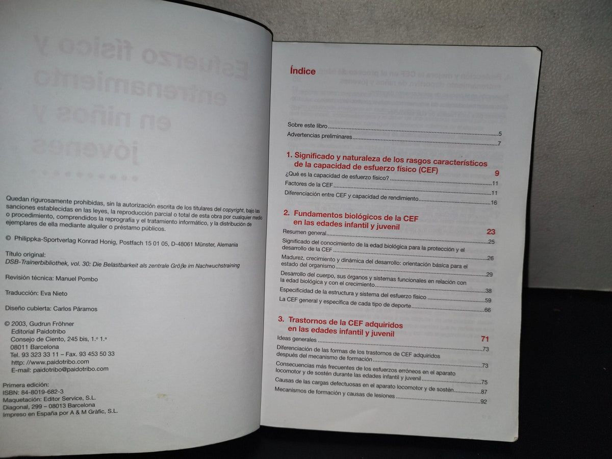 200- Esfuerzo Físico Y Entrenamiento En Niños Y Jóvenes - Gudrun Fröhner - 1A. Ed. 2003