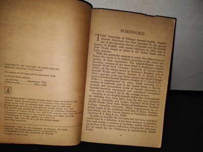 172- Diccionario Español-Inglés Inglés-Español - The University Of Chicago -1966