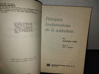 173- Principios Fundamentales De La Soldadura - Emanuele Stlerl - 1974
