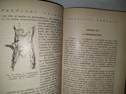 91- Lecciones De Biología General - Fernando Ocaranza - Segunda Edición, México 1931