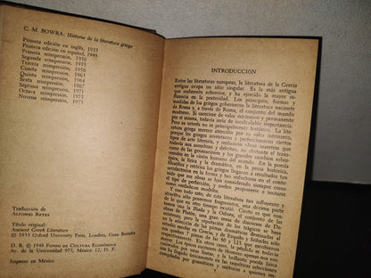 132- La Literatura Griega - C. M. Bowra - 1973