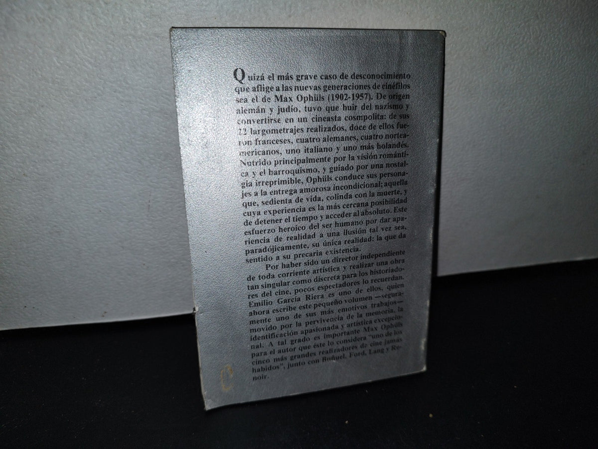 68- Max Ophüls - Emilio García Riera - Universidad De Guadalajara - Primera Edición 1988