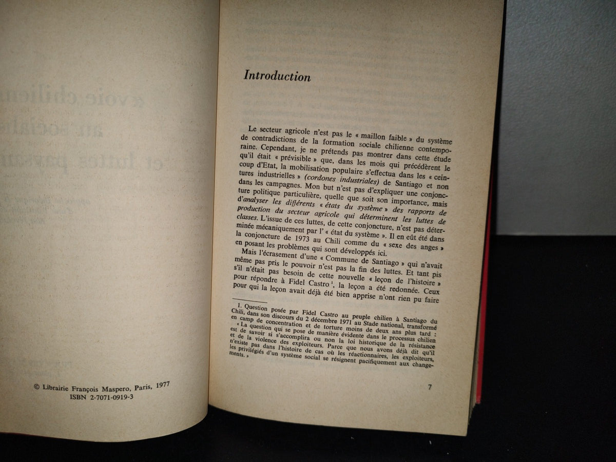 198- ”Voie Chilienne” Au Socialisme Et Luttes Paysannes - Patrick Castex - 1977
