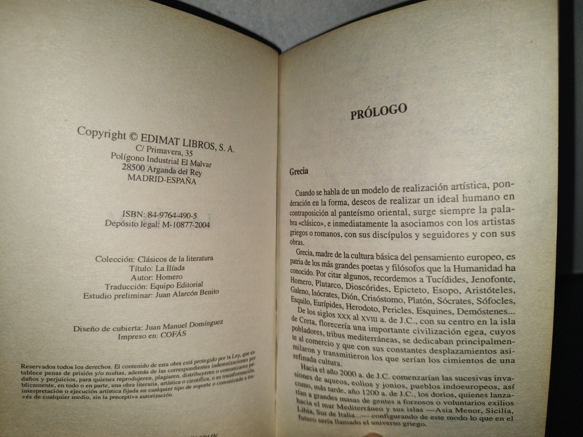 196- La Ilíada. Homero - Edimat Libros, S. A. - 2004
