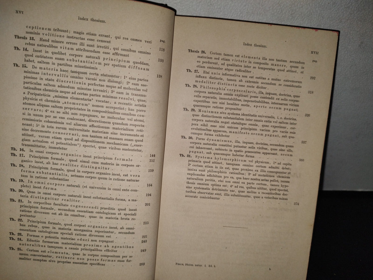 63- Latín. Institutiones Philosophiae Naturalis - S. Thomae Aquinatis, Volumen I - 1897