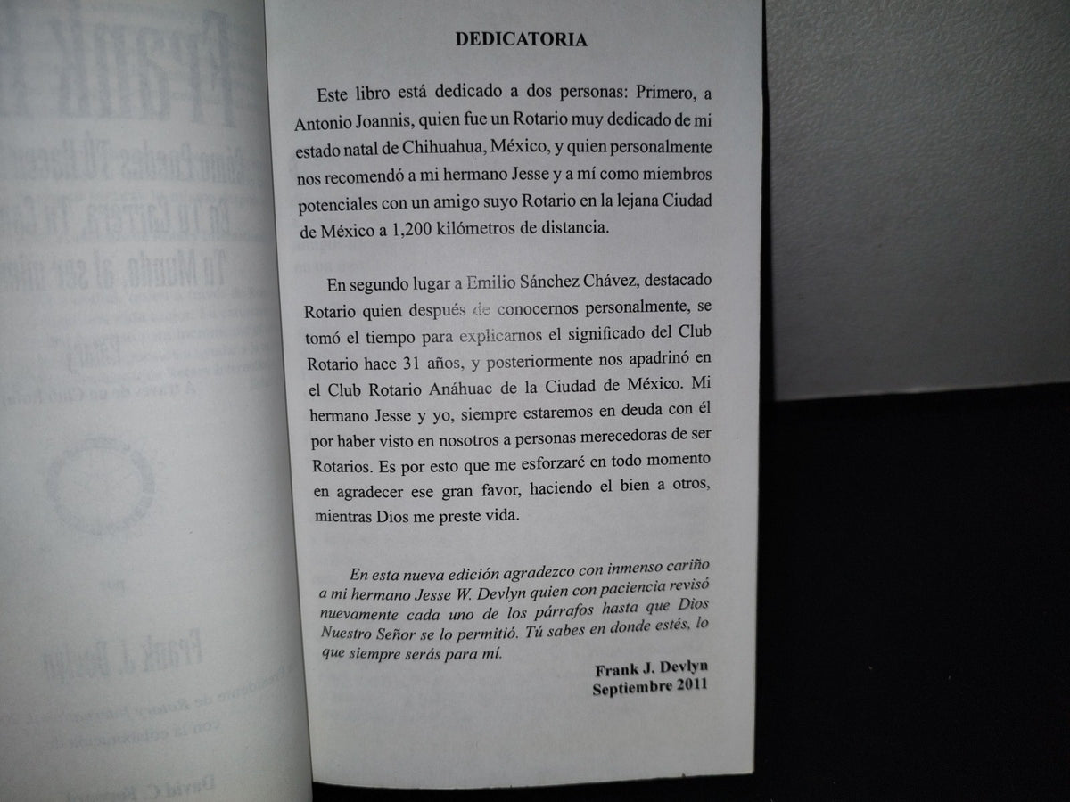 143- Frank Habla. Cómo Puedes Ser Tú Hacer La Diferencia... Frank J. Devlyn. Rotatory International