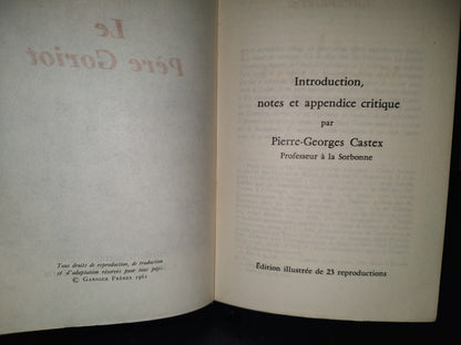201- Le Père Goriot - H. De Balzac. Éditions Garnier Frères - 1961