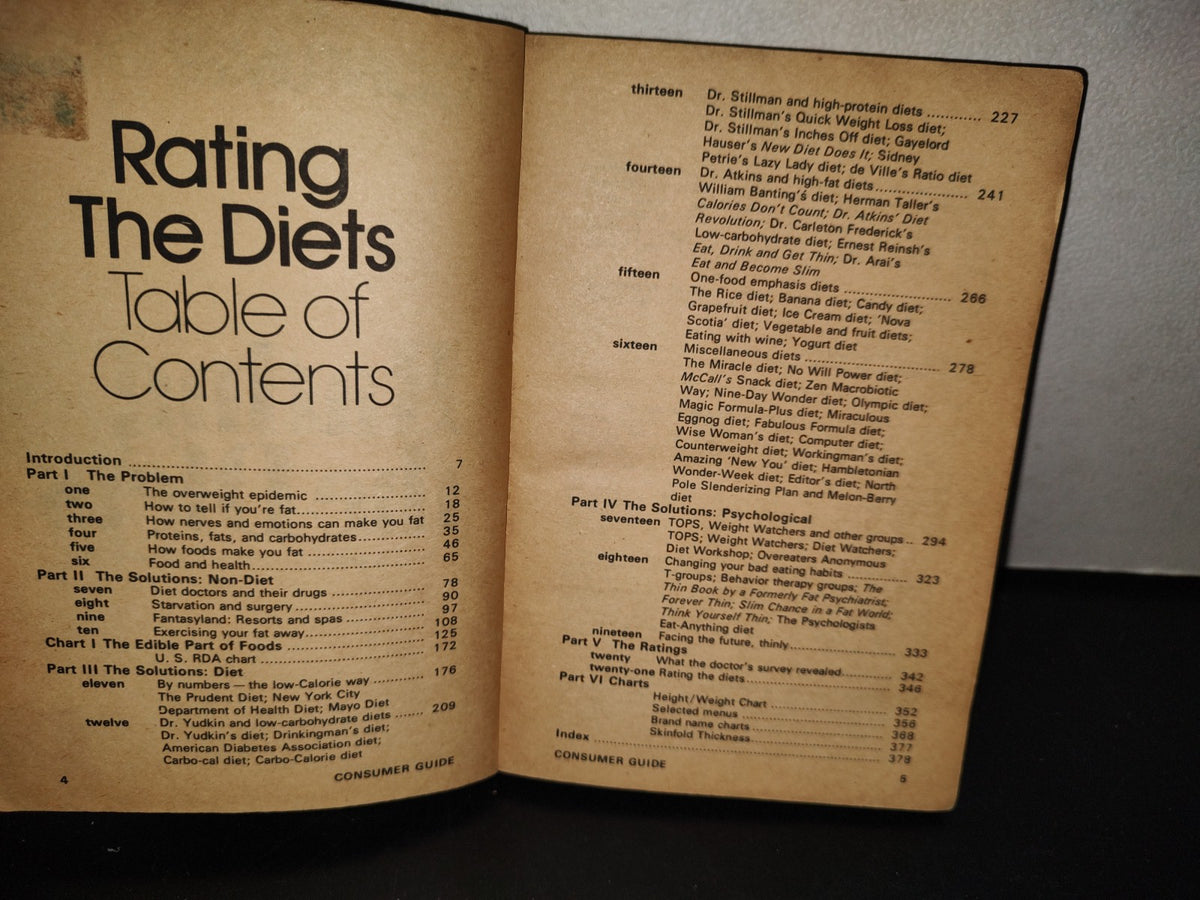 139- Consumer Guide. Rating The Diets. By Theodore Berland The Editors Of Consumer Guide