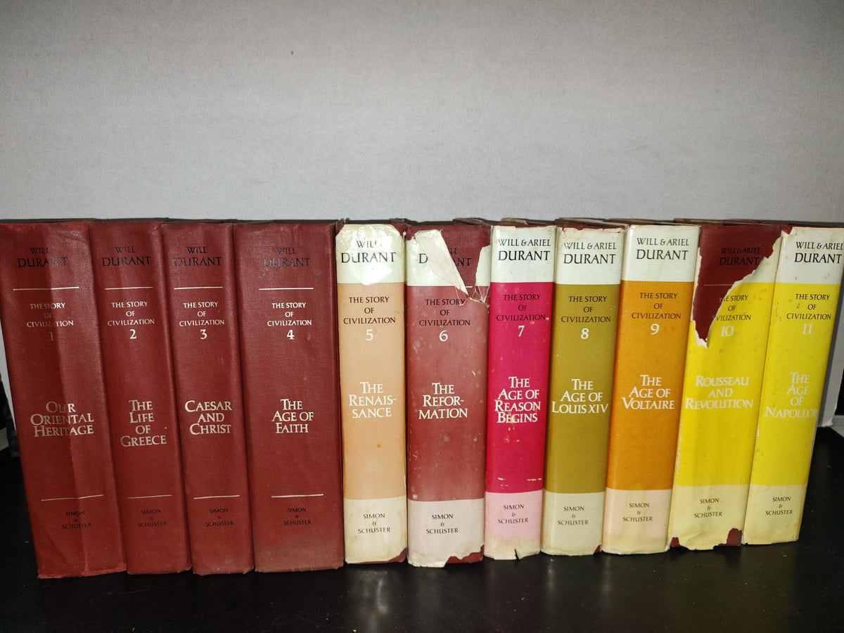 180- The Story Of Civilization - Will Durant. Simon And Schuster. The Complete Collection. 1963
