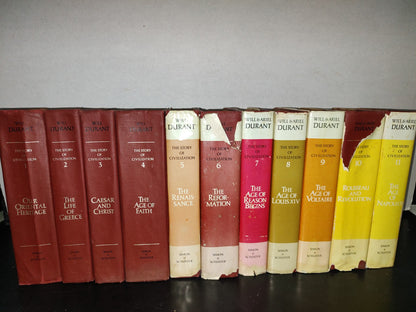 180- The Story Of Civilization - Will Durant. Simon And Schuster. The Complete Collection. 1963