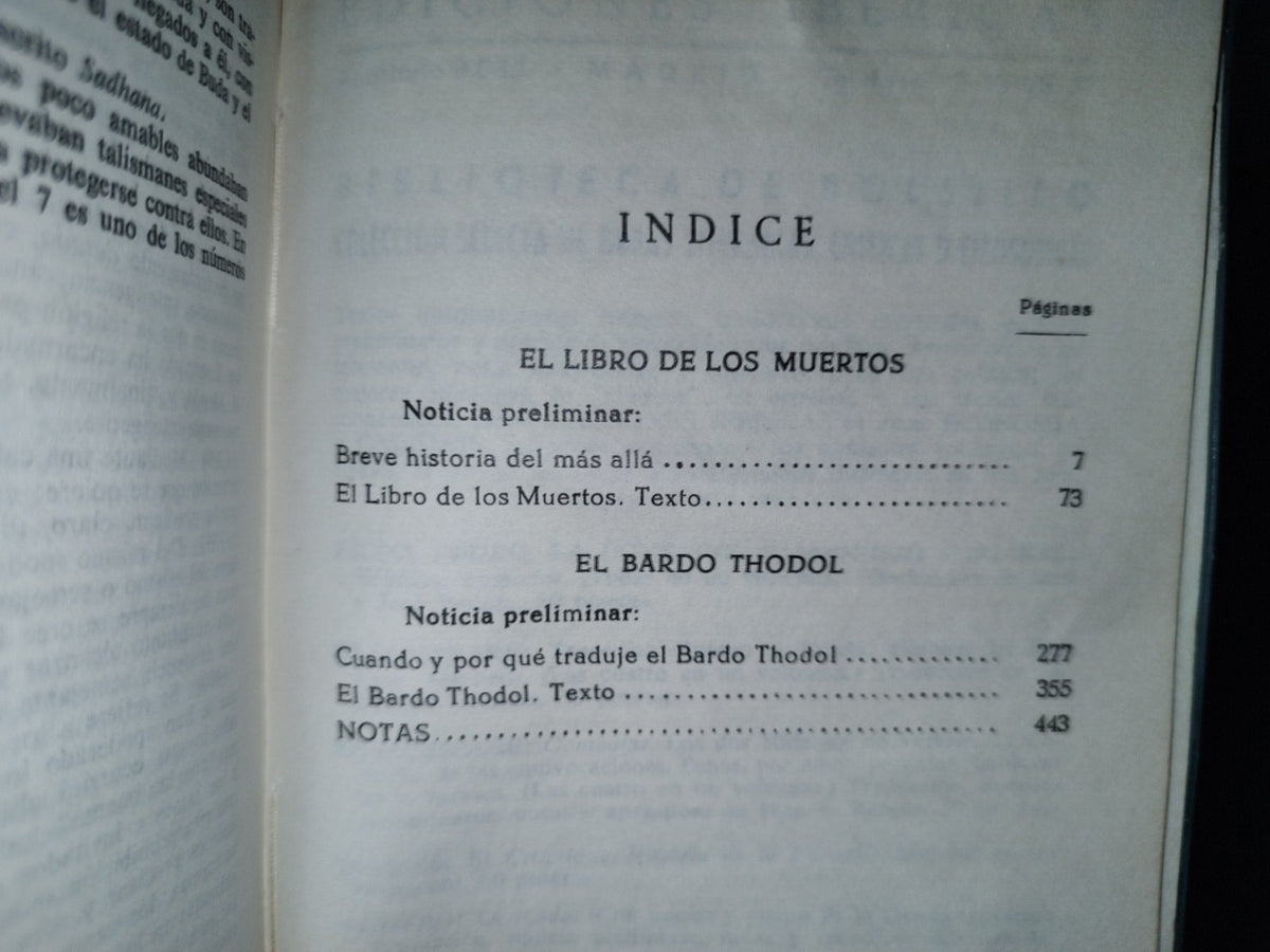 65- El Libro De Los Muertos De Los Antiguos Egipcios, Seguido De El Bardo Thodol. Libro Tibetano De Los Espíritus Del Más Allá - Clásicos Bergua, 1967
