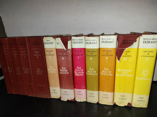 180- The Story Of Civilization - Will Durant. Simon And Schuster. The Complete Collection. 1963