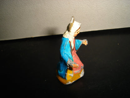 A2- Antigua Figura De Plomo De La Virgen María - 60'S