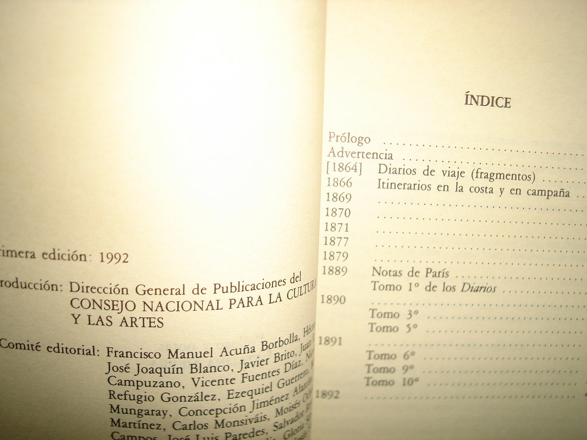168- Conaculta. Obras Completas Xx Diarios. - Ignacio Manuel Altamirano - Primera Edición 1992