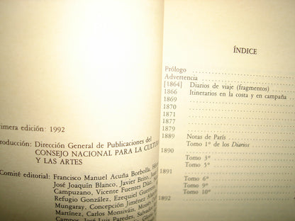 168- Conaculta. Obras Completas Xx Diarios. - Ignacio Manuel Altamirano - Primera Edición 1992