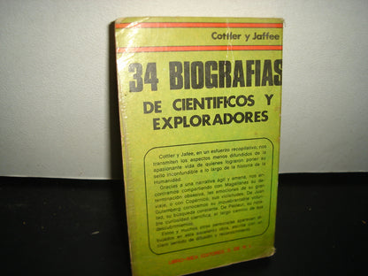 8- 34 Biografías De Científicos Y Exploradores - Cottler y Jaffee - Libro Mex Editores