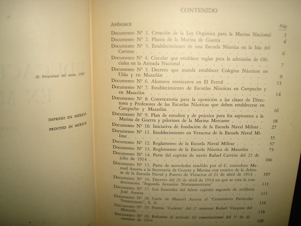 20- Educación Naval En México. Enrique Cárdenas De La Peña - Los 2 Tomos - Secretaría De Marina 1967