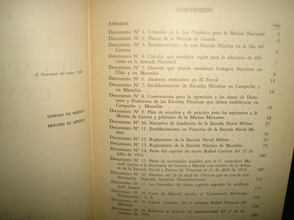 20- Educación Naval En México. Enrique Cárdenas De La Peña - Los 2 Tomos - Secretaría De Marina 1967