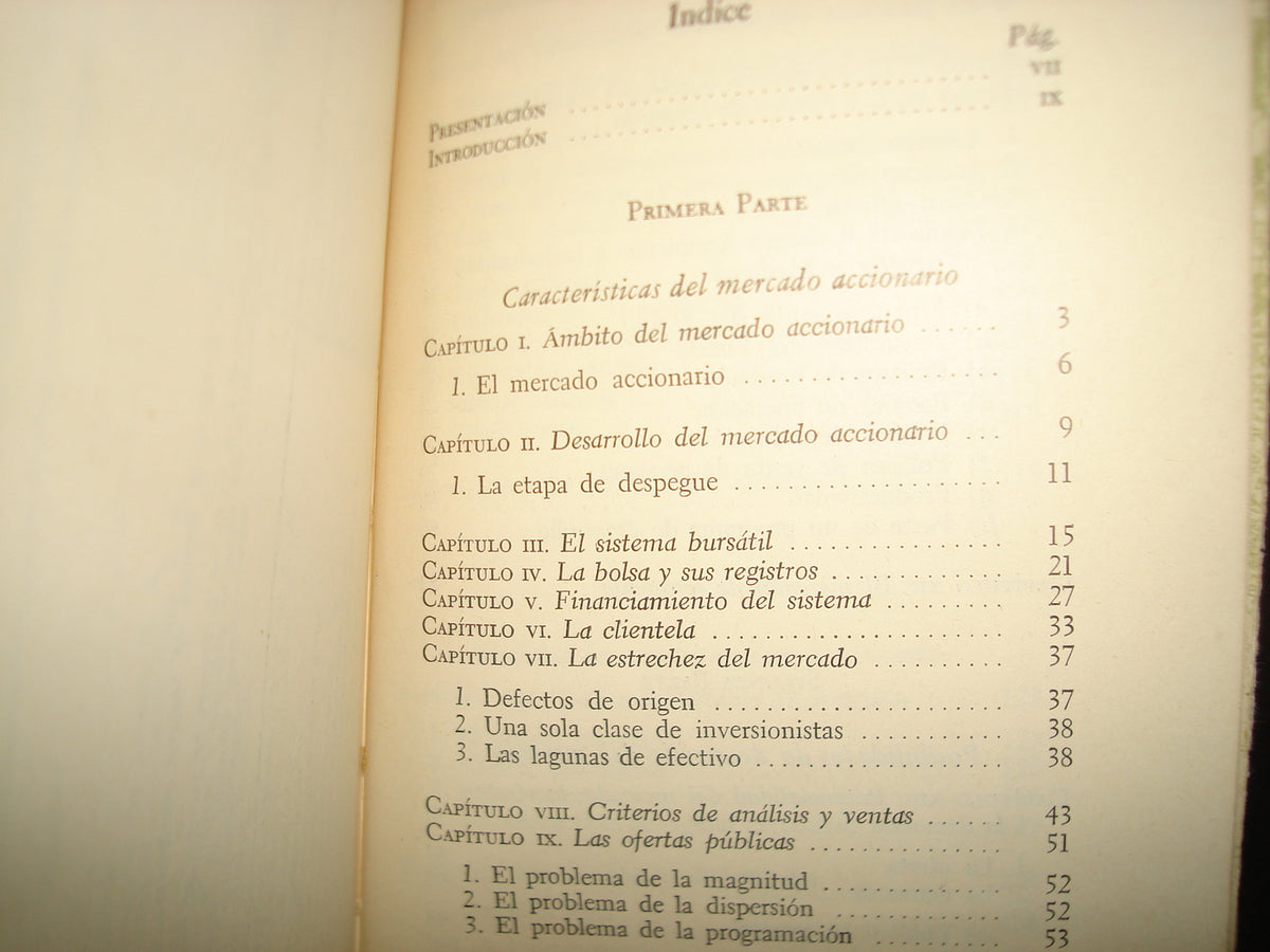 167- El Mercado De Acciones En México - Jorge Caso Bercht - Primera Edición 1971