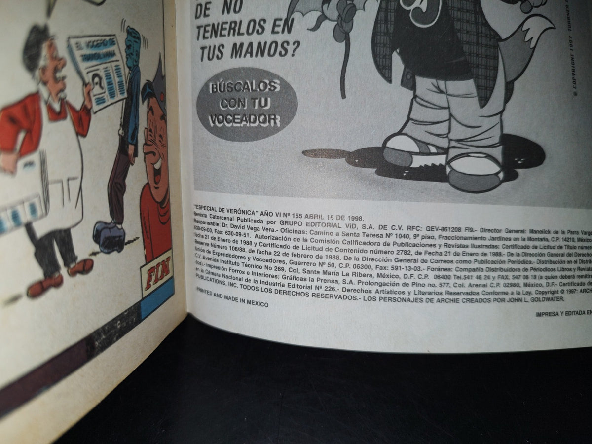 124- Cómic Especial De Verónica - Año Vi, No. 155, Abril 1998