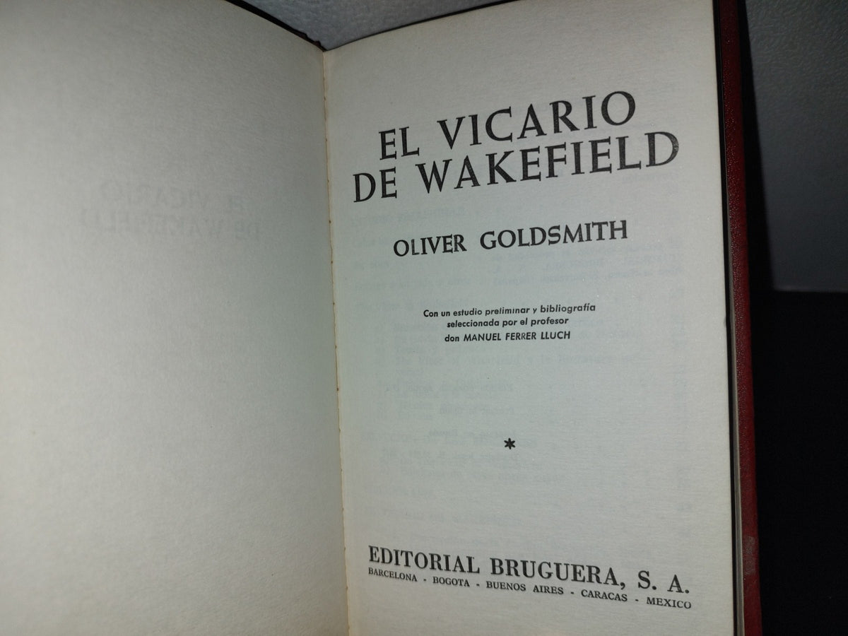 219- El Vicario De Wakefield - Oliver Goldsmith - Bruguera. Edición Especial 1972