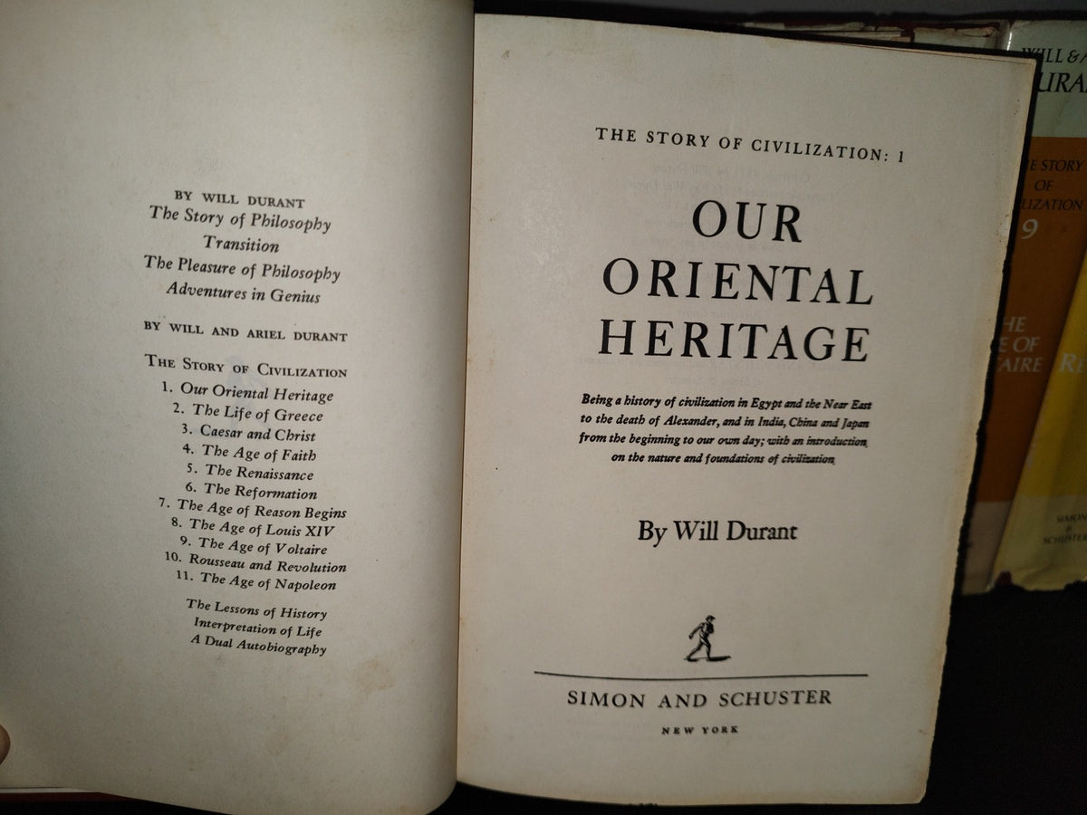 180- The Story Of Civilization - Will Durant. Simon And Schuster. The Complete Collection. 1963